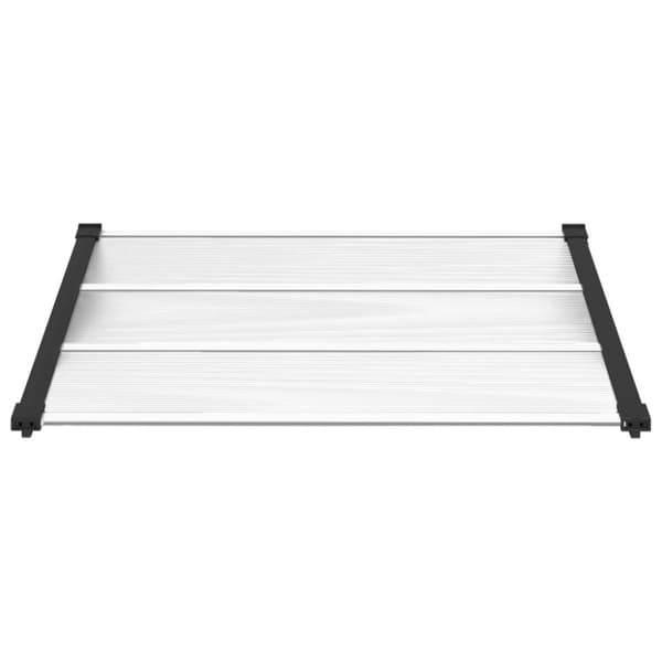vidaXL dørbaldakin 122x90 cm polycarbonat sort og transparent -  Markiser