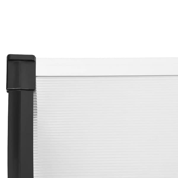vidaXL dørbaldakin 122x90 cm polycarbonat sort og transparent -  Markiser