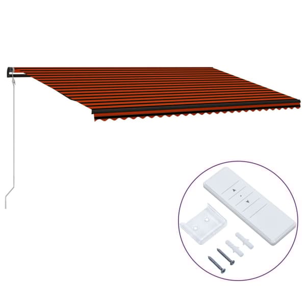 vidaXL Automaattinen sisäänkelattava markiisi 600x300cm oranssi/ruskea -  Markiisit