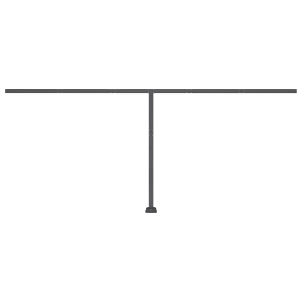 vidaXL Fristående markis manuellt infällbar 500x350 cm antracit - Markiser