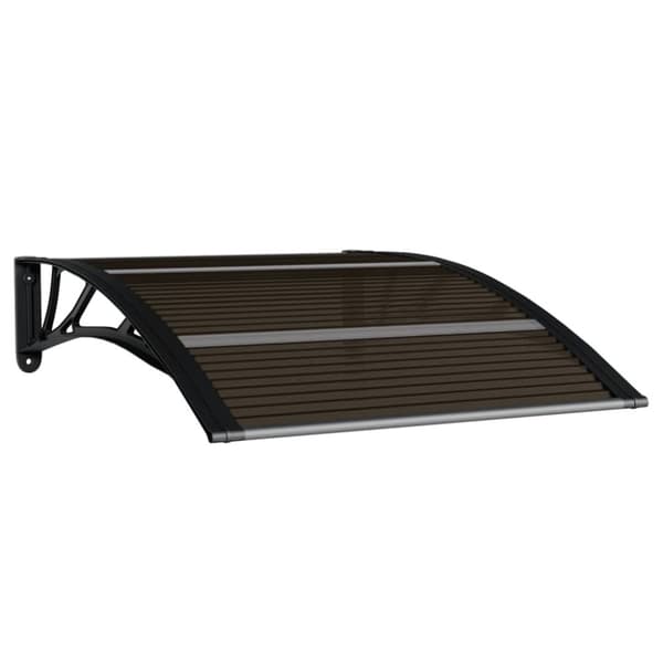 vidaXL Entrétak svart 100x75 cm polykarbonat - Markiser