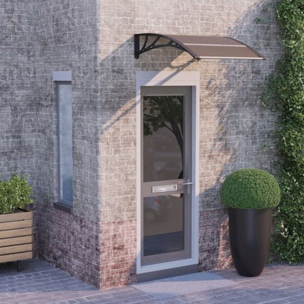 vidaXL Entrétak svart 100x75 cm polykarbonat - Markiser
