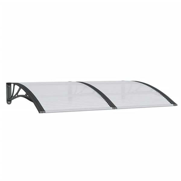 vidaXL dørbaldakin 150x100 cm polycarbonat sort -  Markiser