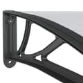 Miniatyrbillede 6 af 7: vidaXL dørbaldakin 150x100 cm polycarbonat sort -  Markiser