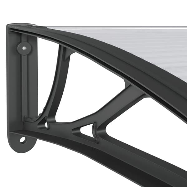 vidaXL dørbaldakin 150x100 cm polycarbonat sort -  Markiser