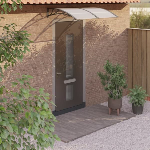 vidaXL dørbaldakin 150x100 cm polycarbonat sort -  Markiser