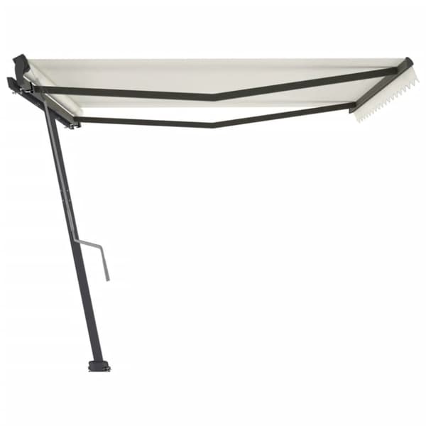 vidaXL Fristående markis manuellt 400x300 cm gräddvit -  Markiser