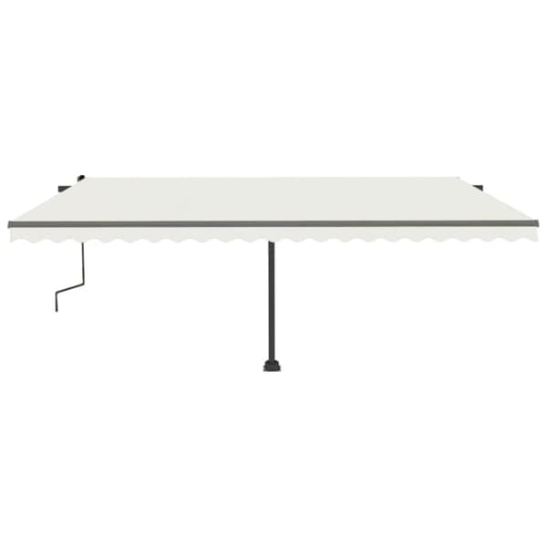 vidaXL Vapaasti seisova sisäänkelattava markiisi 500x300 cm kerma -  Markiisit