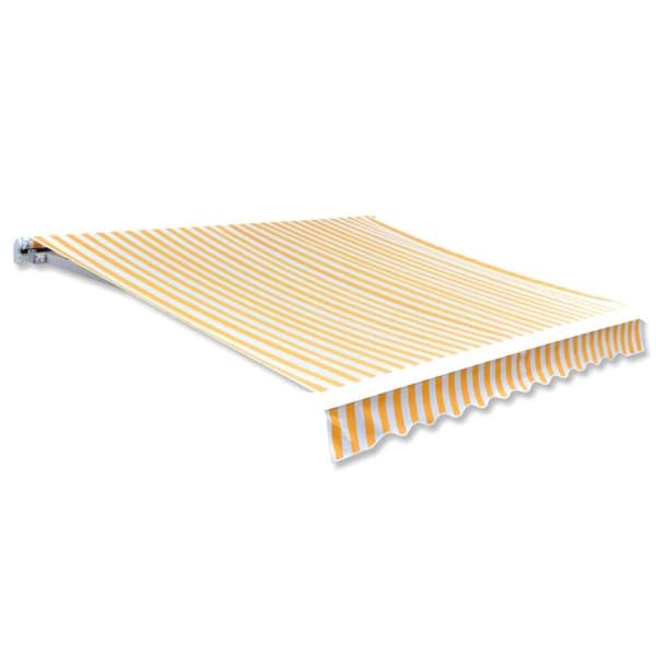 vidaXL Markisduk orange & vit 500x300 cm - Markiser