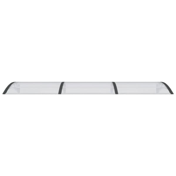 vidaXL Ovikatos musta ja läpinäkyvä 300x75 cm polykarbonaatti -  Markiisit