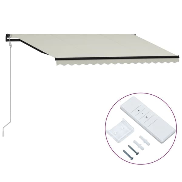 vidaXL automatisk foldemarkise 400x300 cm cremefarvet -  Markiser