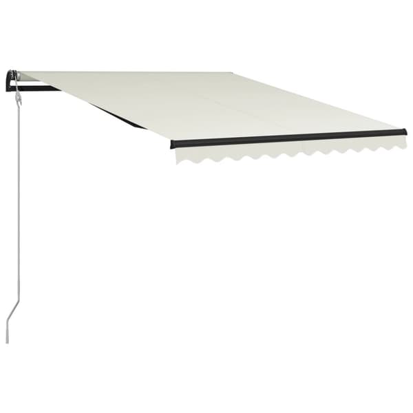 vidaXL Sisäänkelattava markiisi tuulisensori ja LED 300x250 cm kerma -  Markiisit