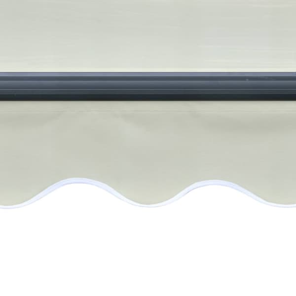 vidaXL Sisäänkelattava markiisi tuulisensori ja LED 300x250 cm kerma - Markiisit