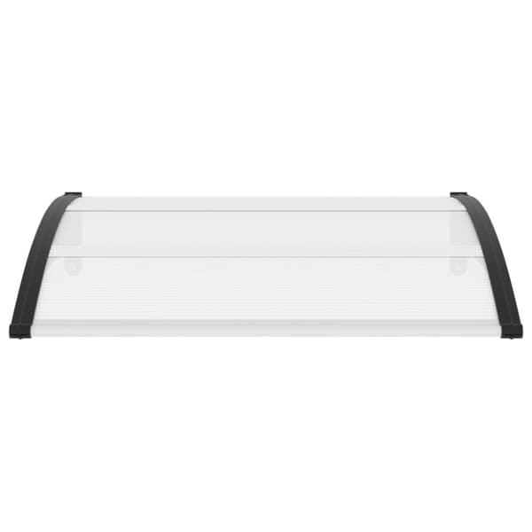 vidaXL dørbaldakin 120x75 cm PC sort og transparent -  Markiser