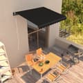 Pikkukuva 1 / 10: vidaXL Automaattisesti sisäänkelattava markiisi 300x250 cm antrasiitti -  Markiisit