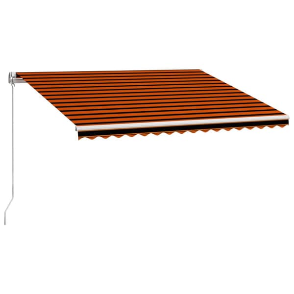 vidaXL Markis manuellt infällbar 400x300 cm orange och brun - Markiser