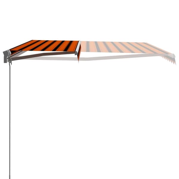 vidaXL Markis manuellt infällbar 400x300 cm orange och brun - Markiser