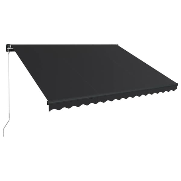 vidaXL Manuaalisesti sisäänkelattava markiisi 450x300 cm antrasiitti - Markiisit