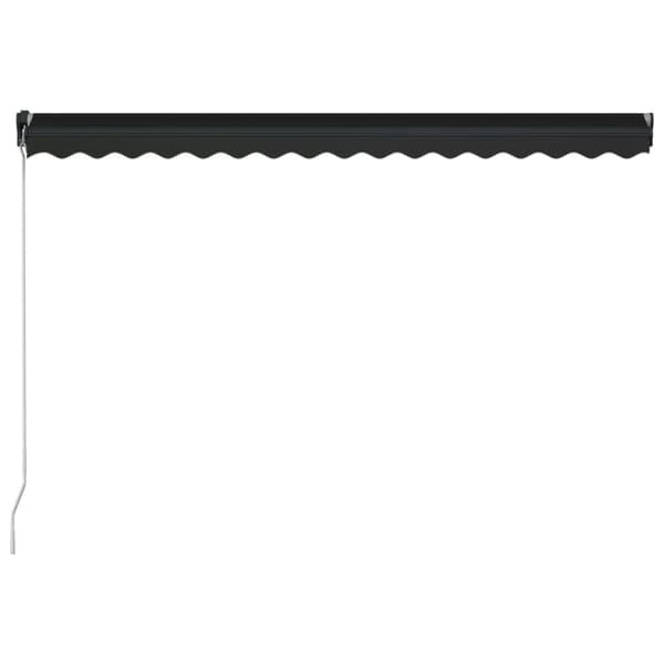 vidaXL Manuaalisesti sisäänkelattava markiisi 450x300 cm antrasiitti - Markiisit