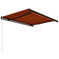 Miniatyrbild 4 av 8: vidaXL Markis manuellt infällbar 450x300 cm orange och brun -  Markiser