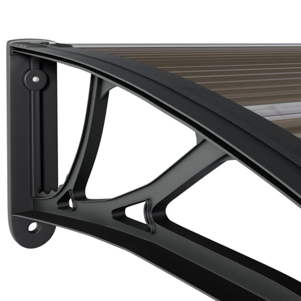 vidaXL dørbaldakin 400x100 cm polycarbonat sort -  Markiser
