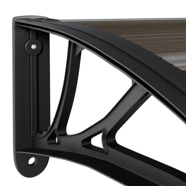 vidaXL dørbaldakin 300x75 cm polycarbonat sort -  Markiser