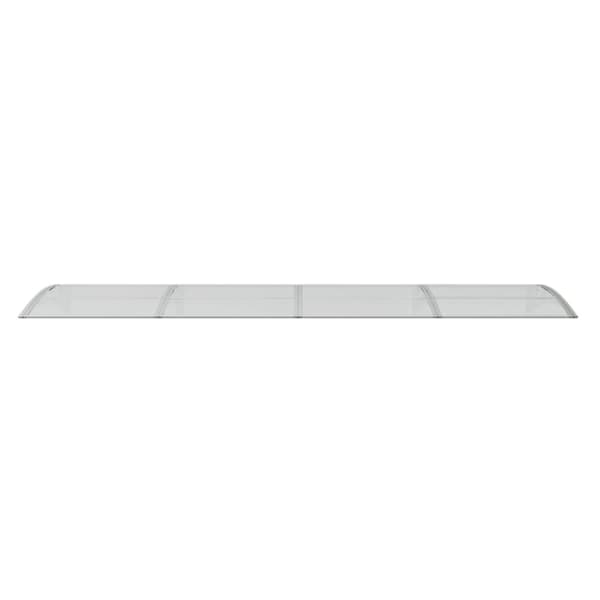 vidaXL Ovikatos harmaa ja läpinäkyvä 350x75 cm polykarbonaatti -  Markiisit