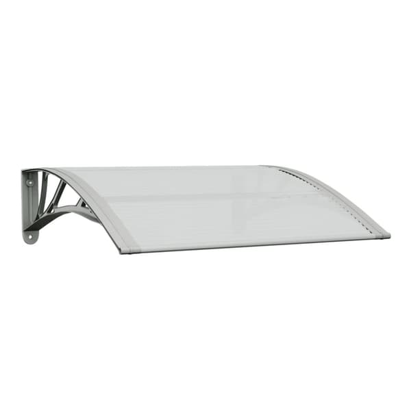 vidaXL Entrétak grå och transparent 80x75 cm polykarbonat -  Markiser