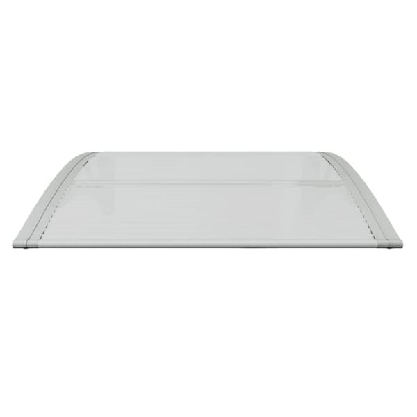 vidaXL Entrétak grå och transparent 80x75 cm polykarbonat -  Markiser