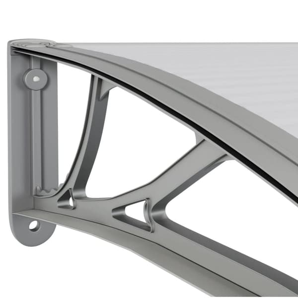vidaXL Entrétak grå och transparent 80x75 cm polykarbonat -  Markiser