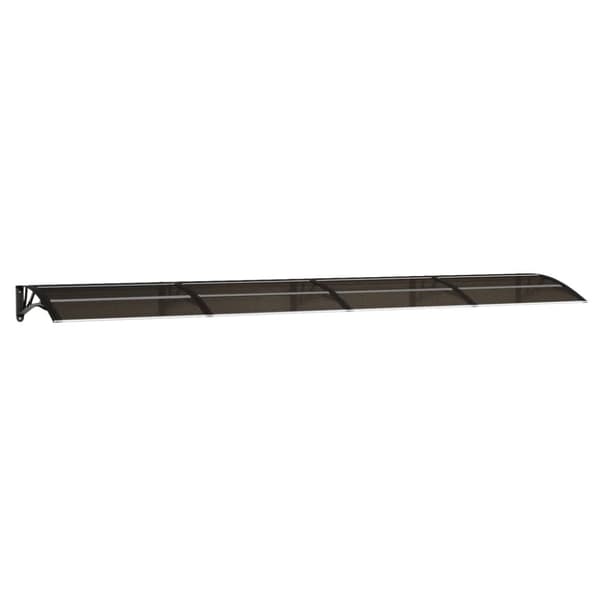 vidaXL Entrétak svart 400x75 cm polykarbonat - Markiser