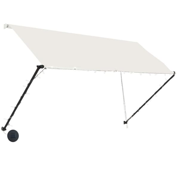 vidaXL Markis med LED 250x150 cm gräddvit -  Markiser