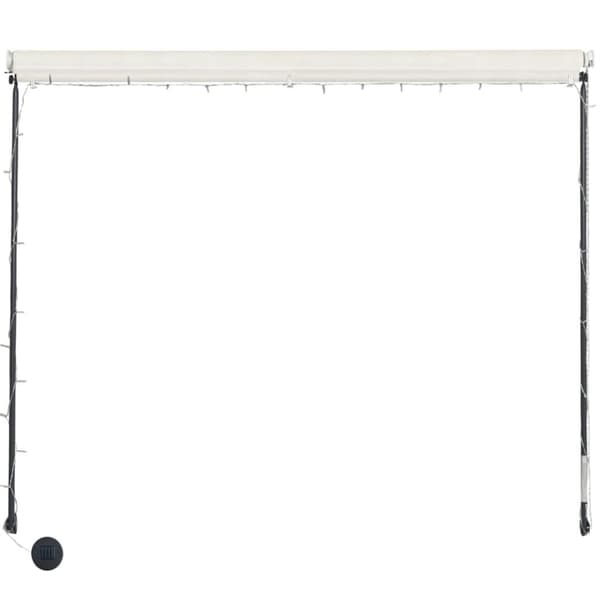 vidaXL Markis med LED 250x150 cm gräddvit -  Markiser