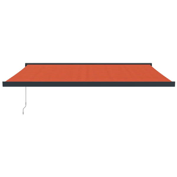 vidaXL Markis infällbar orange och brun 4x3 m tyg&aluminium -  Markiser