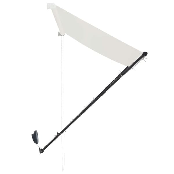 vidaXL Sisäänkelattava markiisi LEDillä 350x150 cm kerma -  Markiisit
