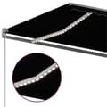 Miniatyrbild 7 av 11: vidaXL Automatisk markis med vindsensor & LED 450x300 cm antracit -  Markiser