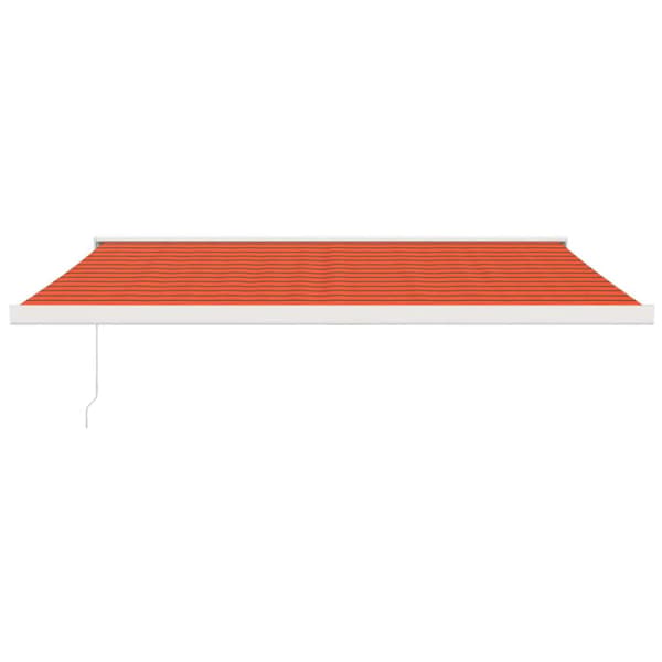 vidaXL Markis infällbar orange och brun 4,5x3 m tyg&aluminium - Markiser