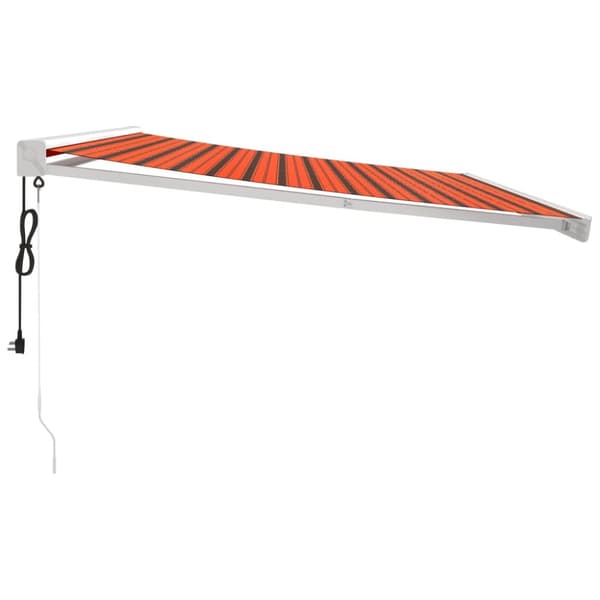 vidaXL Markis infällbar orange och brun 4,5x3 m tyg&aluminium - Markiser