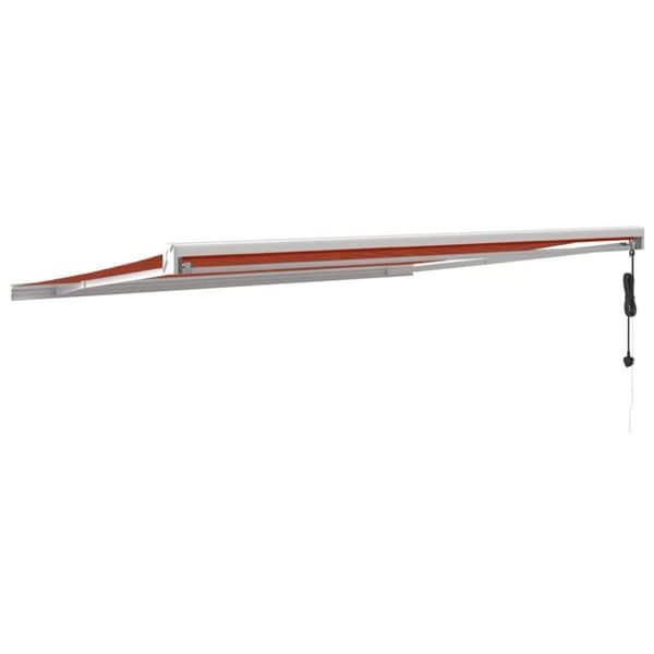 vidaXL Markis infällbar orange och brun 4,5x3 m tyg&aluminium - Markiser