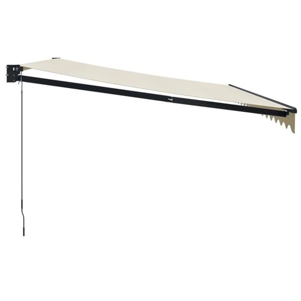 vidaXL foldemarkise manuel betjening 4x3 m stof aluminium creme -  Markiser