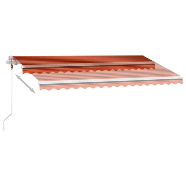 vidaXL Fristående markis automatisk 400x300cm orange/brun - Markiser