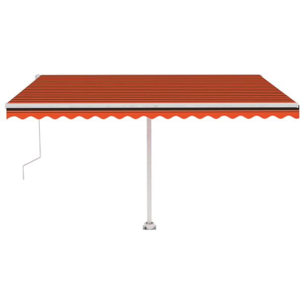 vidaXL Fristående markis automatisk 400x300cm orange/brun - Markiser