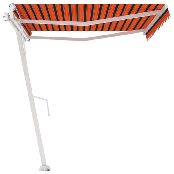 vidaXL Fristående markis automatisk 400x300cm orange/brun - Markiser