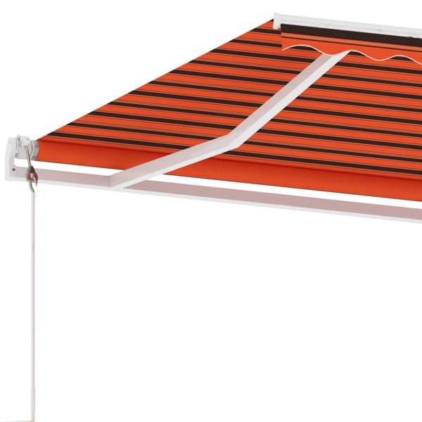 vidaXL Fristående markis automatisk 400x300cm orange/brun - Markiser