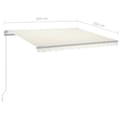 Miniatyrbild 8 av 8: vidaXL Markis manuellt infällbar med LED 300x250 cm gräddvit -  Markiser