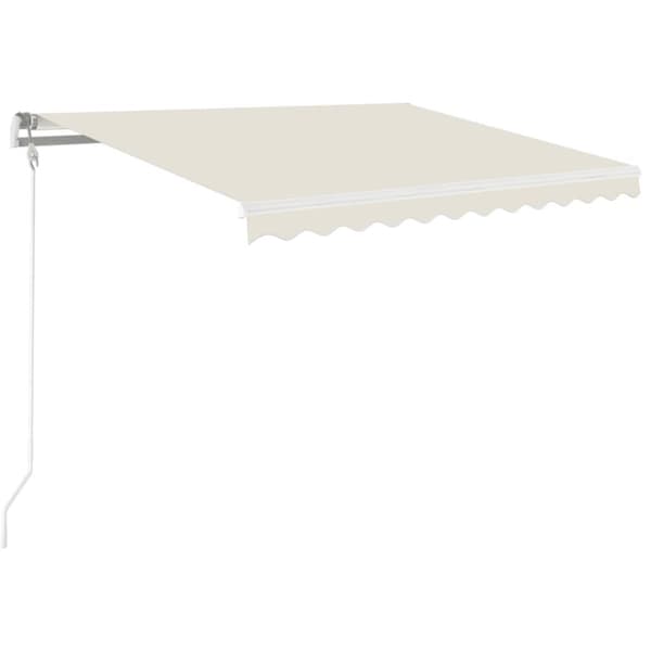 vidaXL Automatisk markis 350x250 cm gräddvit - Markiser
