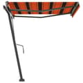 Miniatyrbild 3 av 11: vidaXL Fristående markis automatiskt infällbar 350x250 cm orange/brun -  Markiser
