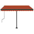 Miniatyrbild 5 av 11: vidaXL Fristående markis automatiskt infällbar 350x250 cm orange/brun -  Markiser