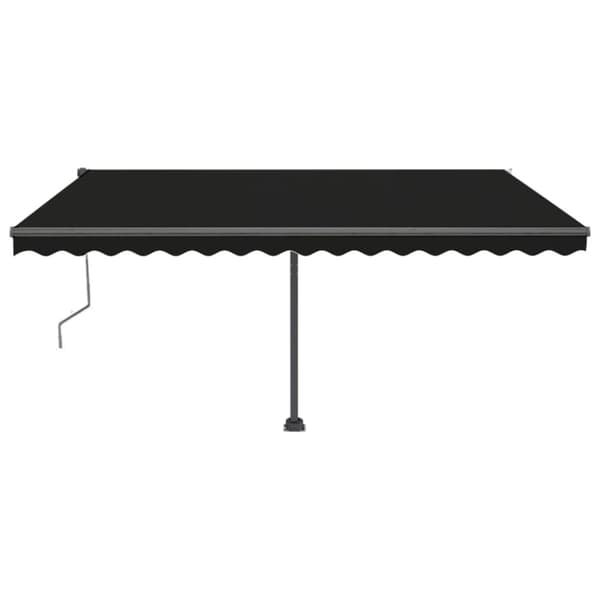 vidaXL Vapaasti seisova sisäänkelattava markiisi 400x350cm antrasiitti -  Markiisit