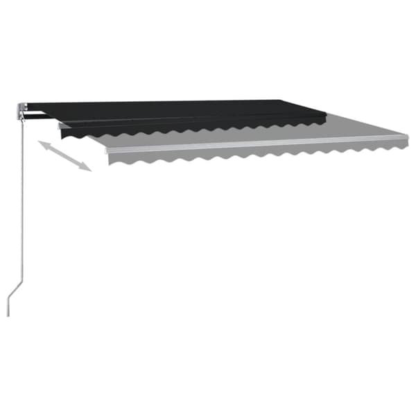vidaXL Vapaasti seisova sisäänkelattava markiisi 400x350cm antrasiitti -  Markiisit